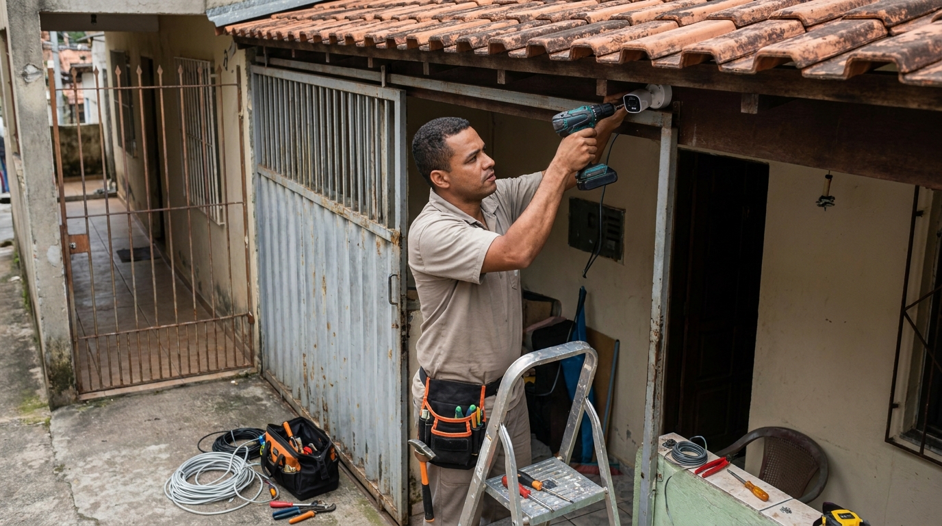 Instalação de Câmera Residencial no Guanandi, Campo Grande‑MS
