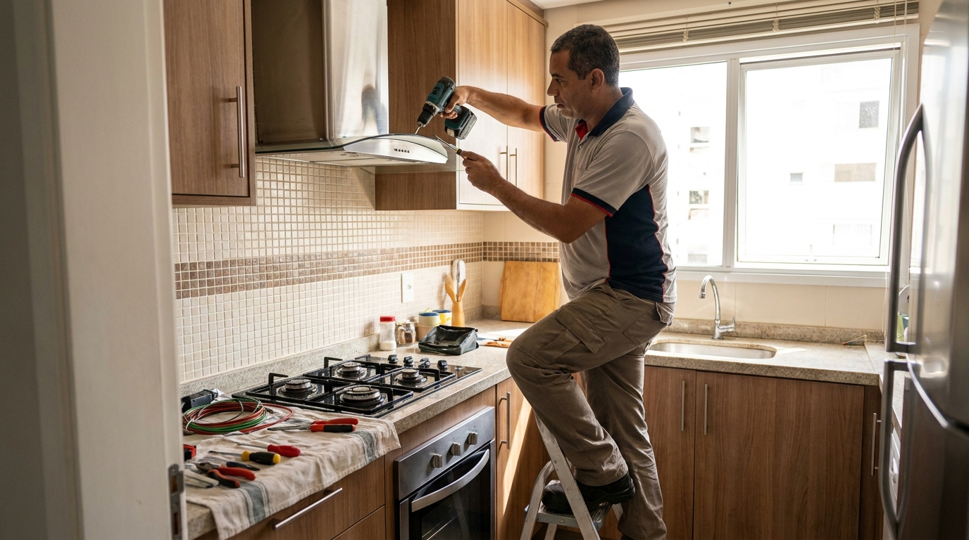 Instalação de Exaustor no Guanandi, Campo Grande‑MS