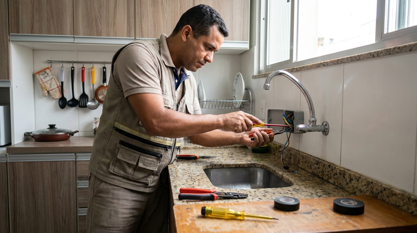 Instalação em Cozinha ou Área Gourmet no Guanandi, Campo Grande‑MS