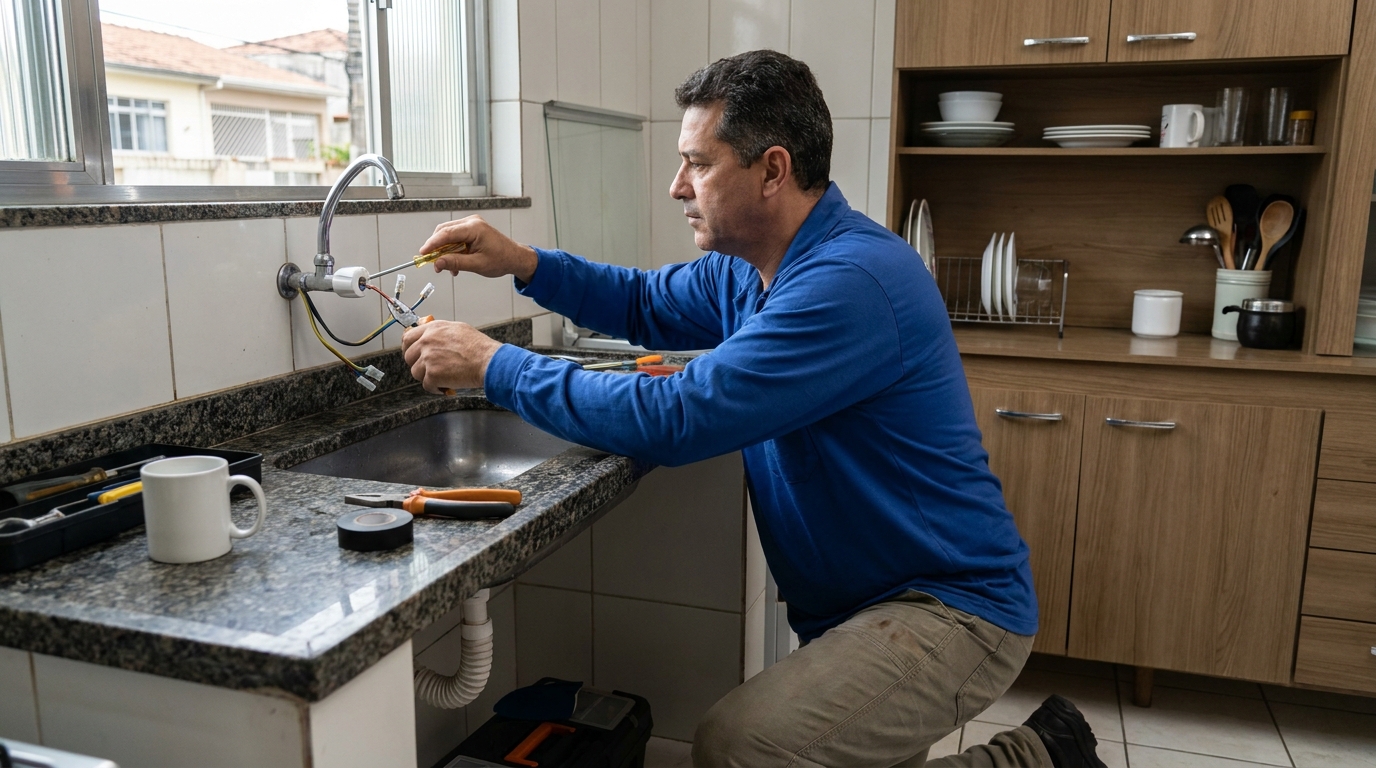 Reparo em Torneira Elétrica no Guanandi, Campo Grande‑MS